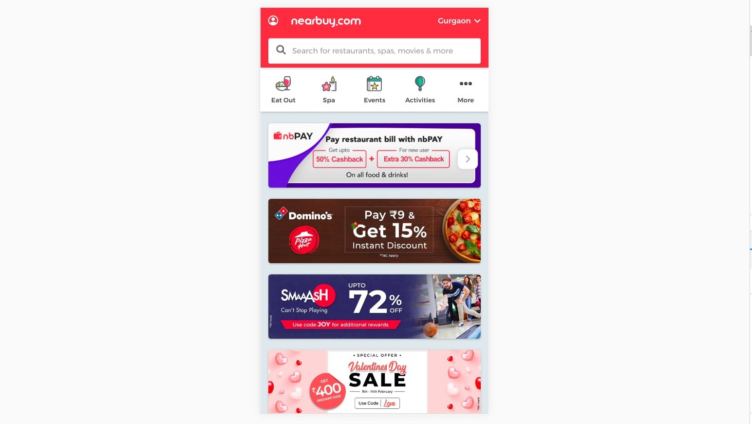 nearbuy mobile Web